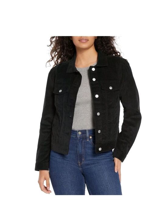 GAP Jackets & Blazers - NWT GAP Women's Black Puff Sleeve Corduroy Jacket Size XXL
